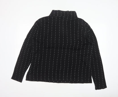 Trespass Women's Black Polka Dot 1/4 Zip High Neck Sweatshirt 2XL
