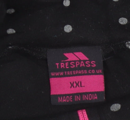 Trespass Women's Black Polka Dot 1/4 Zip High Neck Sweatshirt 2XL