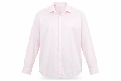 Marks & Spencer Men Pink 18.5 Regular Fit Herringbone Cotton Shirt
