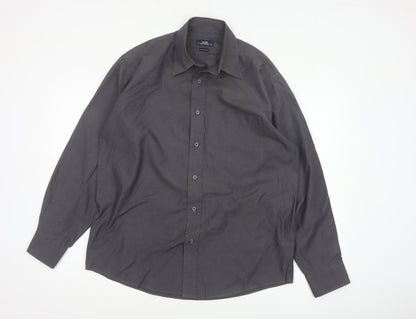 Blazer Shirtmakers Men's Black 15.5 Cotton Rich Long Sleeve Shirt