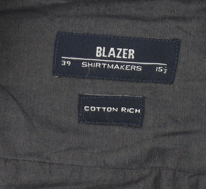 Blazer Shirtmakers Men's Black 15.5 Cotton Rich Long Sleeve Shirt