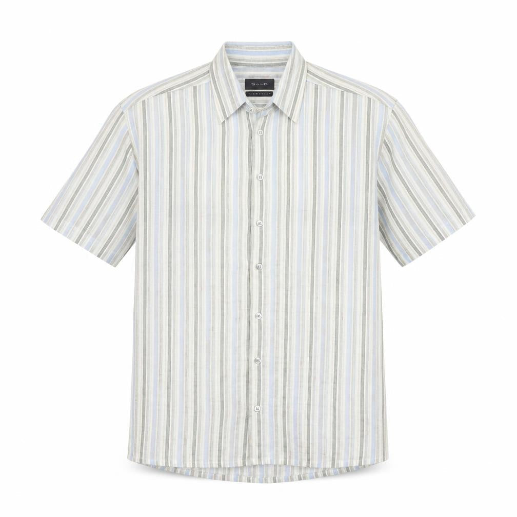 Sand Men’s M Multicoloured Striped Short Sleeve Button-Up Shirt
