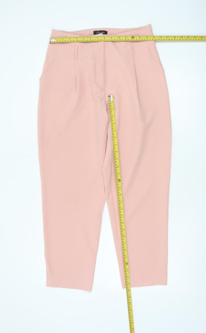 New Look Women’s Pink UK 12 Tapered Tailored Dress Trousers