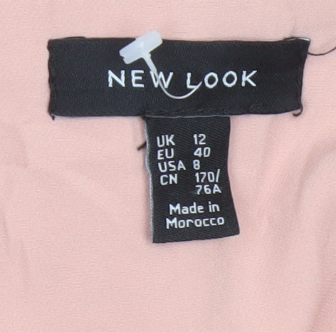 New Look Women’s Pink UK 12 Tapered Tailored Dress Trousers