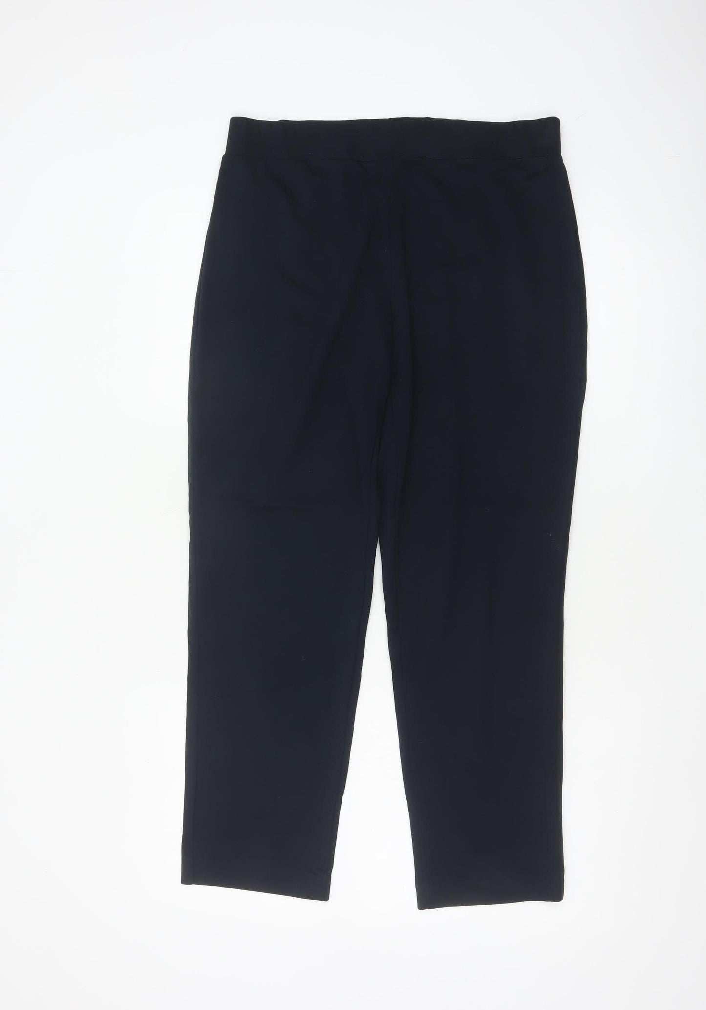 Marks & Spencer Women's Navy UK 12 Short Tapered Dress Trousers