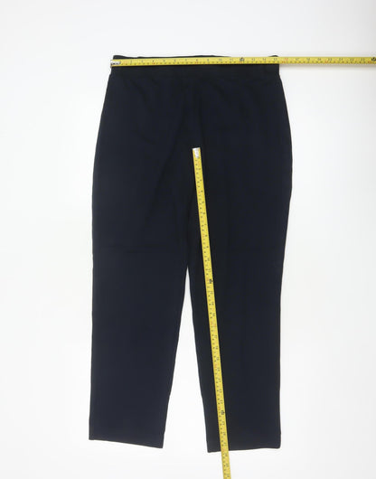 Marks & Spencer Women's Navy UK 12 Short Tapered Dress Trousers