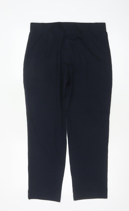 Marks & Spencer Women's Navy UK 12 Short Tapered Dress Trousers