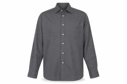 Jonelle Men’s Grey Pinstripe 15.5 Long Sleeve Button-Up Shirt