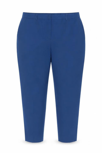 Front view of Dorothy Perkins Women Blue UK 18 Tailored Tapered Work Trousers