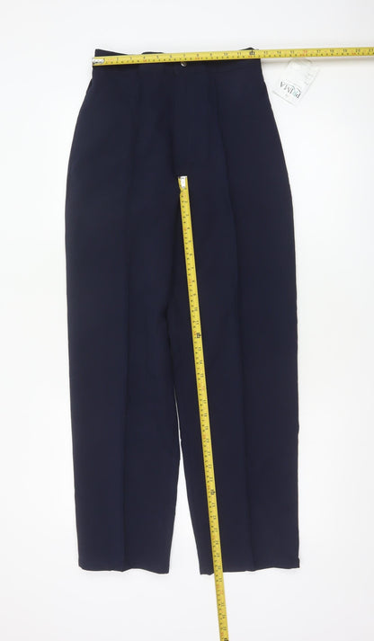 PRIMA Women’s Blue Size 12 Straight Leg Corporate Dress Trousers