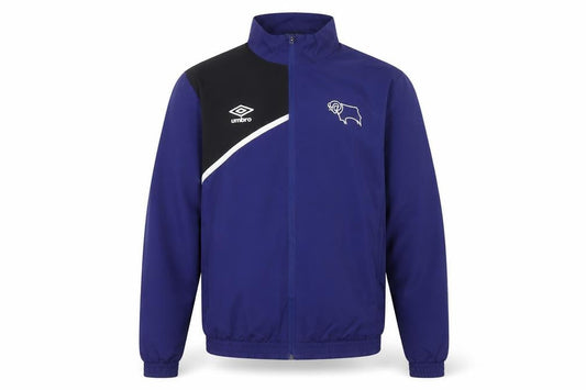 Umbro Men’s Blue M Derby County Football Full Zip Basic Jacket