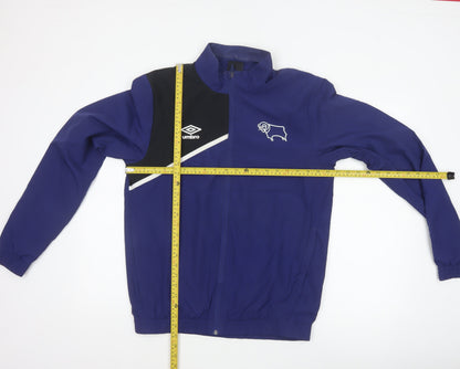 Umbro Men’s Blue M Derby County Football Full Zip Basic Jacket