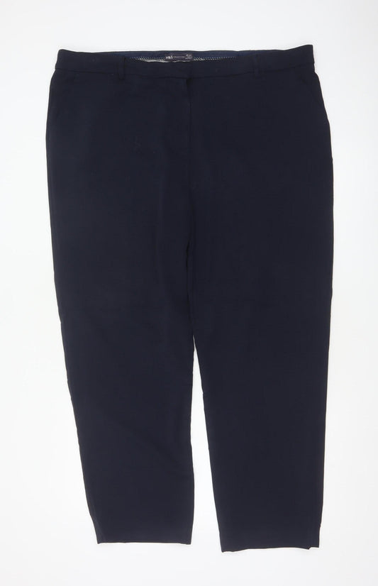 Marks & Spencer Women’s Navy Size 20 Tapered Work Trousers