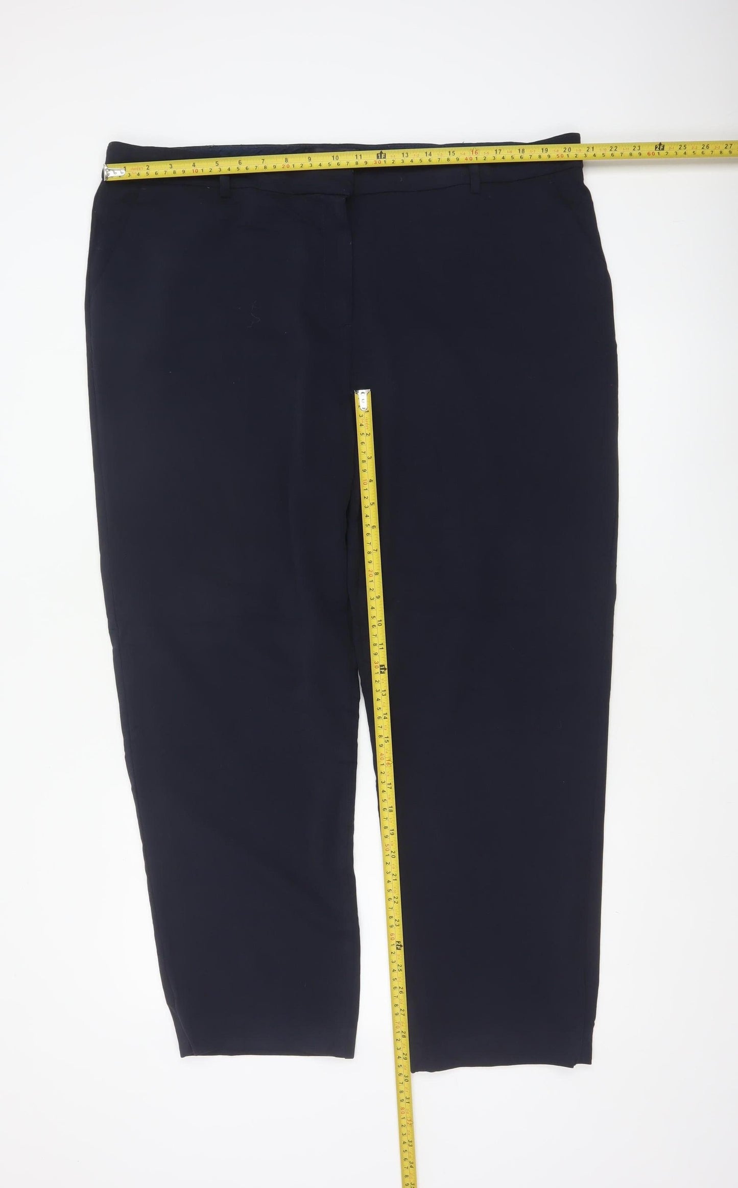 Marks & Spencer Women’s Navy Size 20 Tapered Work Trousers