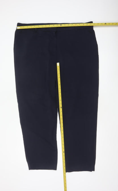 Marks & Spencer Women’s Navy Size 20 Tapered Work Trousers