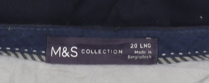 Marks & Spencer Women’s Navy Size 20 Tapered Work Trousers