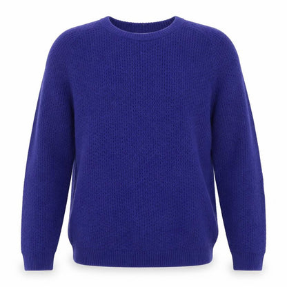 Topman Men Blue M Open-Knit Crew Neck Mohair Blend Jumper