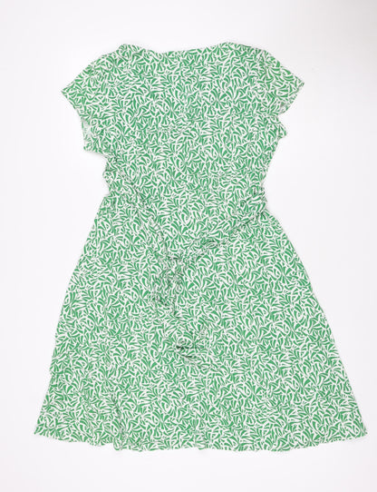 Phase Eight Women Green Size 14 One Shoulder Ruched Knee Dress