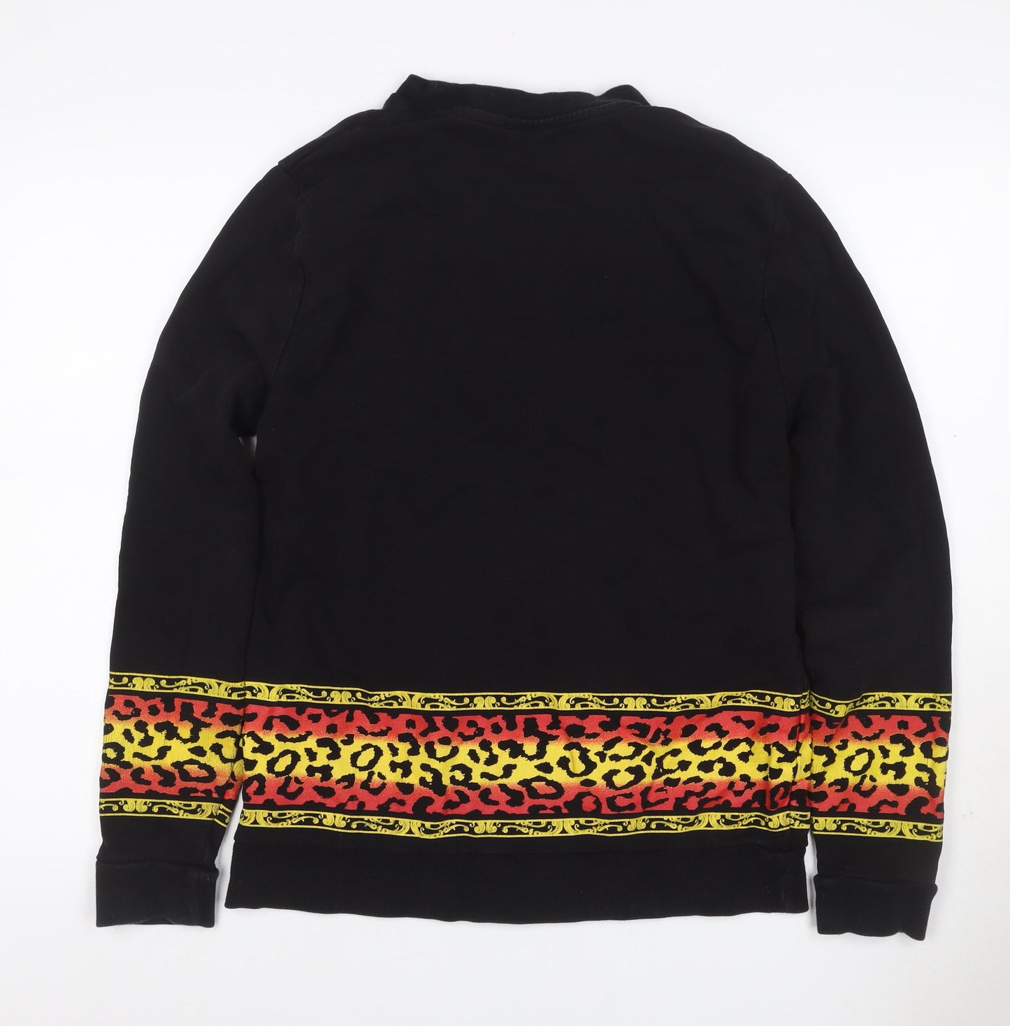 ASOS Men’s Black M Crew Neck Leopard Print Pullover Sweatshirt