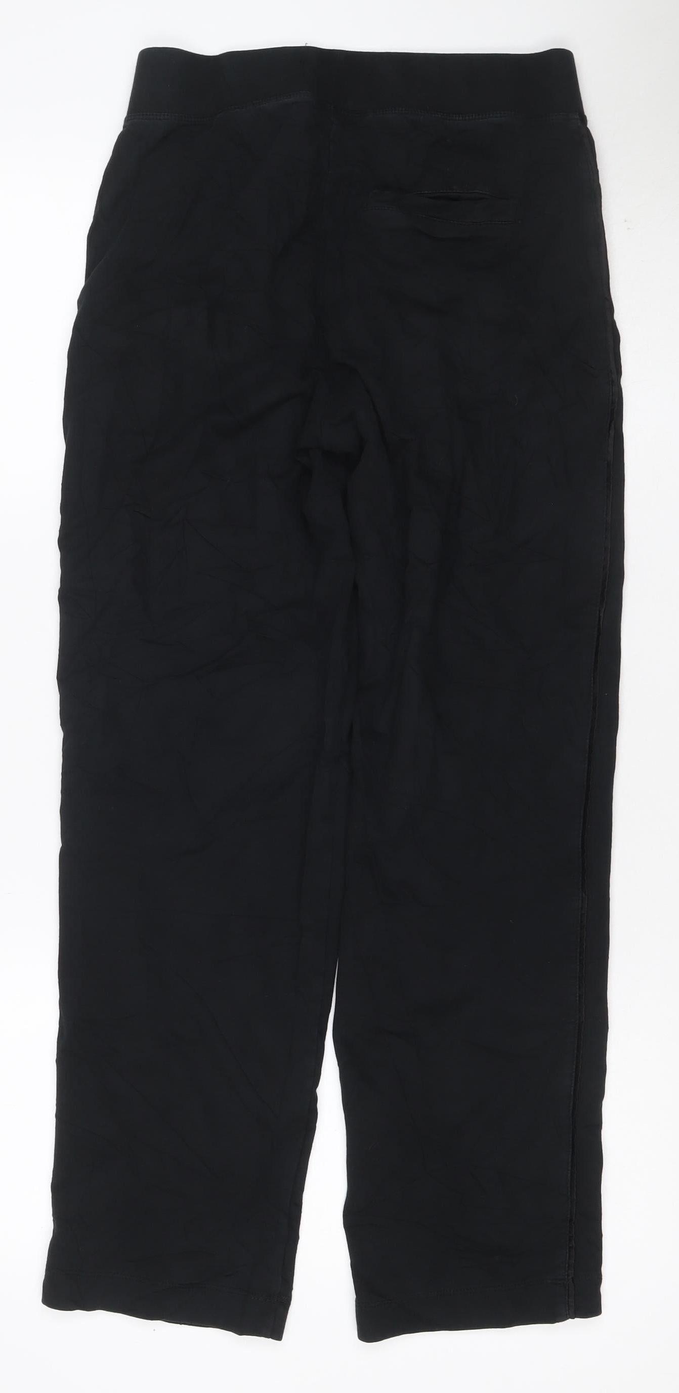 Marks & Spencer Women’s Black Size 10 Short Drawstring Zip Pocket Trousers