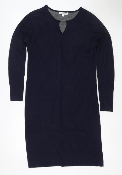 Fenn Wright Manson Women Blue Wool Knit Jumper Dress Size S