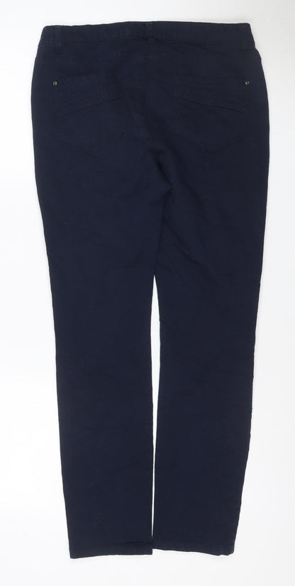 Moods Denim Women’s Blue Petite 14 Cropped Straight Trousers