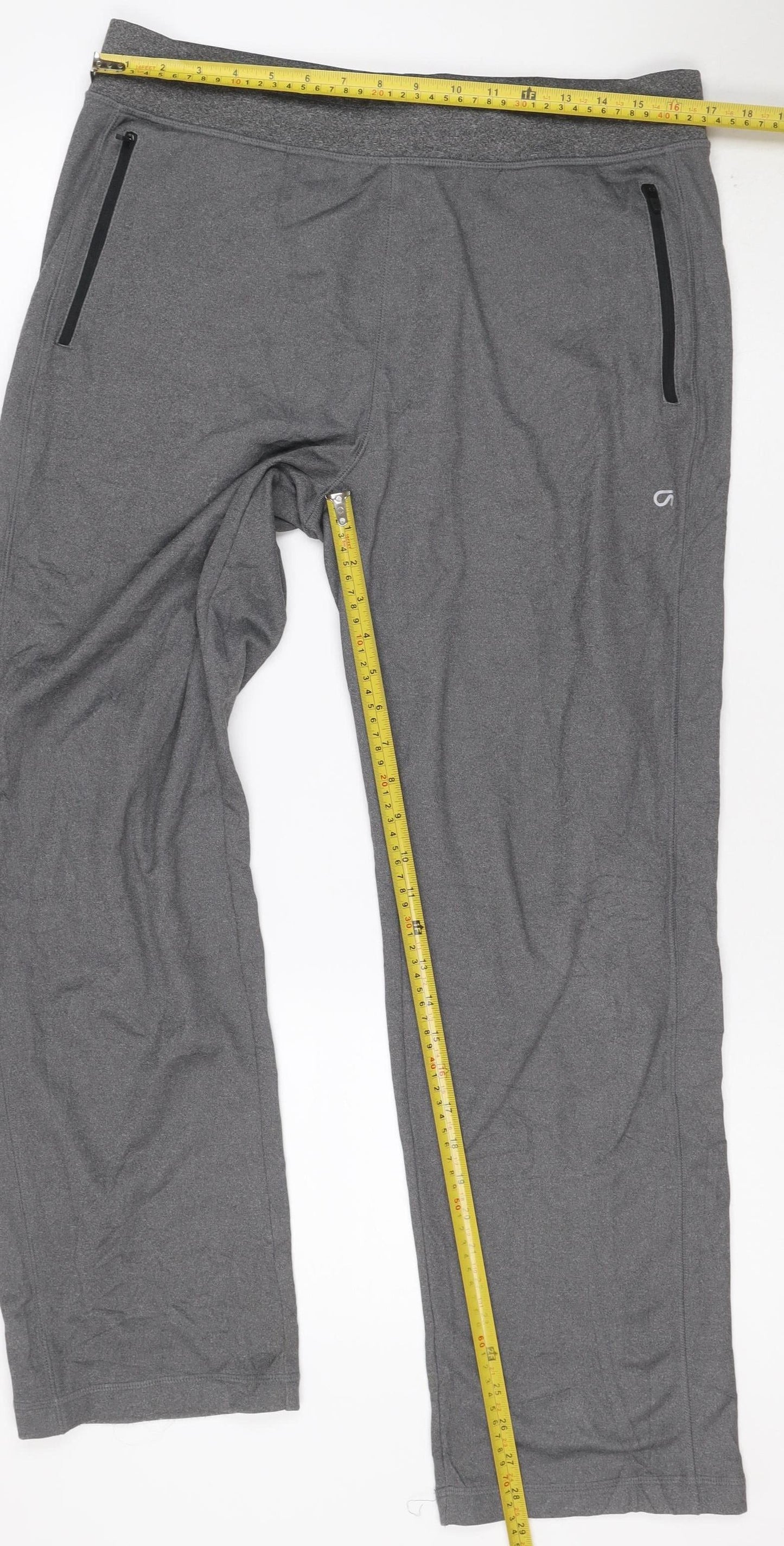 GapFit Men’s Grey M Jogger Track Pants Zip Pockets gDry