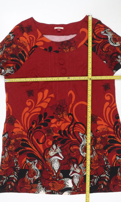 Joe Browns Women Multicoloured UK 18 Knee Length Shift Floral Dress