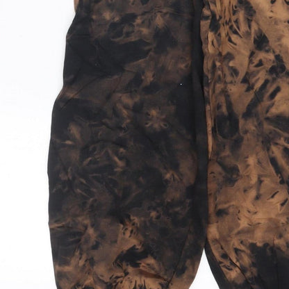 Motel Women’s Brown Tie Dye Jogger Trousers XS Elastic Waist Pockets