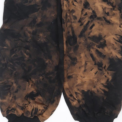 Motel Women’s Brown Tie Dye Jogger Trousers XS Elastic Waist Pockets