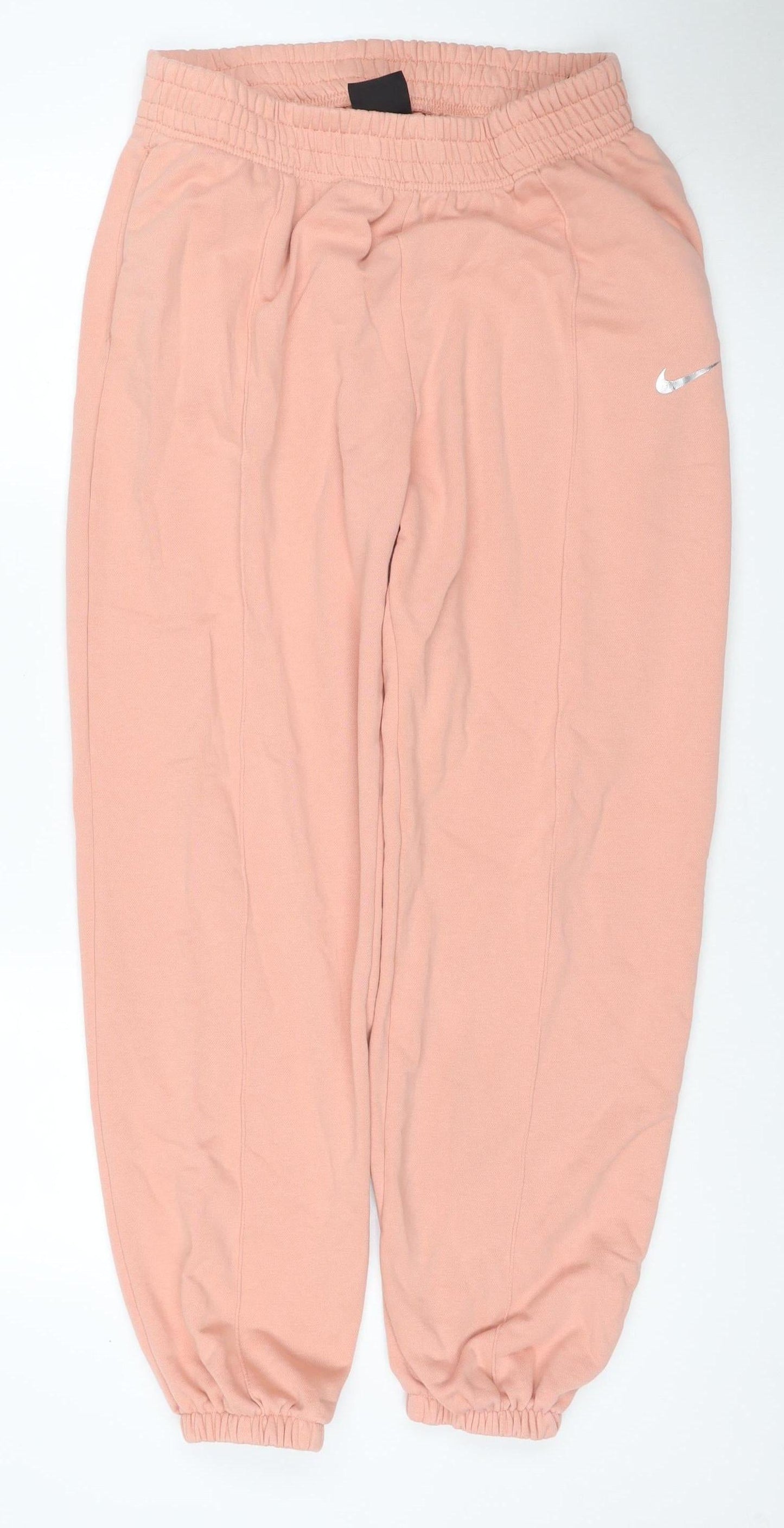 Nike Women Pink M Jogger Sweatpants Elastic Waist Logo