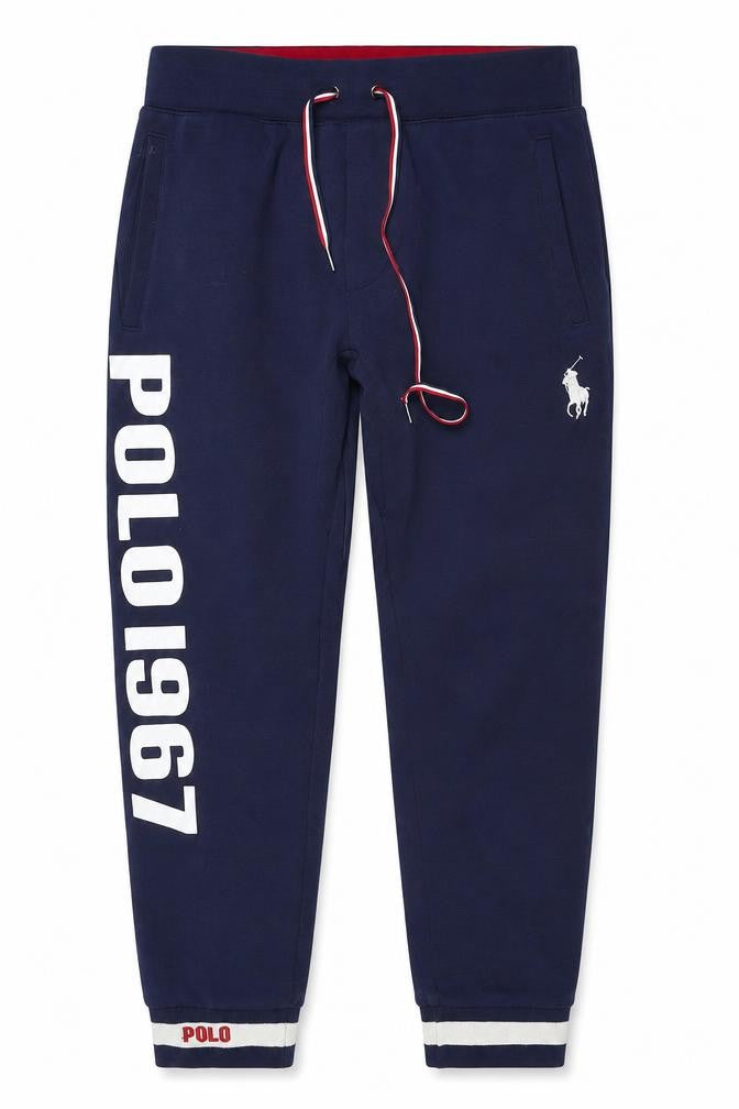 Polo Ralph Lauren Men’s Blue S Jogger Track Pants Logo Drawstring