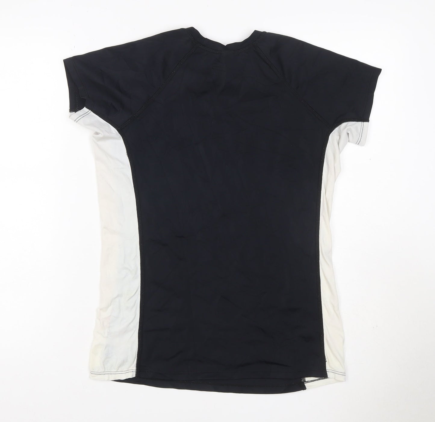 Hurley Women’s Black White UK 16 Athletic Logo T-Shirt Gym Top