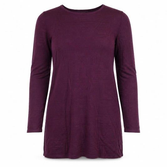 Bonmarché Women Purple M Knit Jumper Dress Pearl Shoulder Long Sleeve
