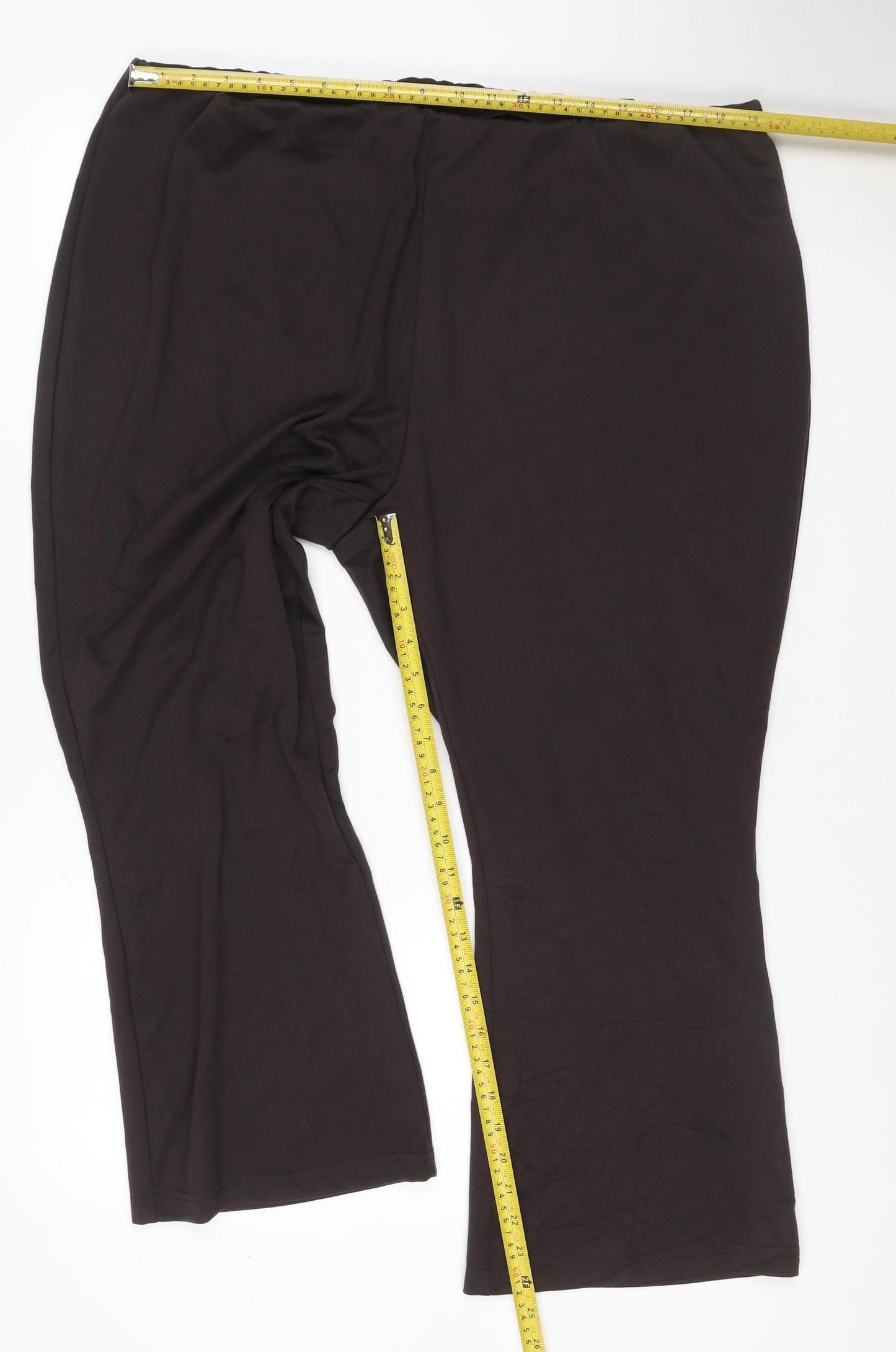 Damart Women’s Brown UK 26 Stretch Pull-On Wide-Leg Trousers