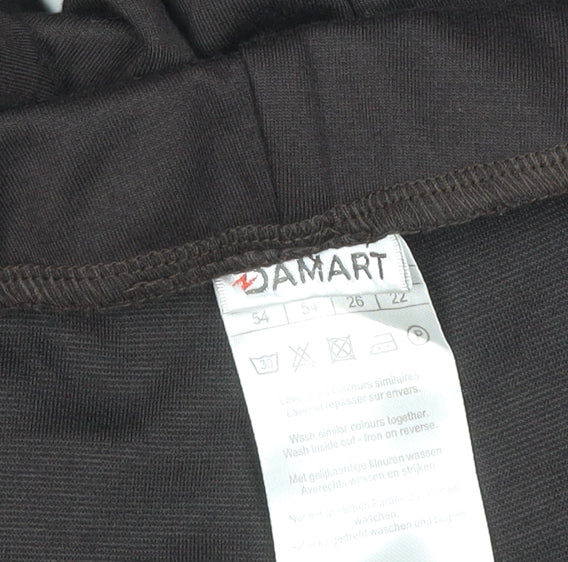 Damart Women’s Brown UK 26 Stretch Pull-On Wide-Leg Trousers