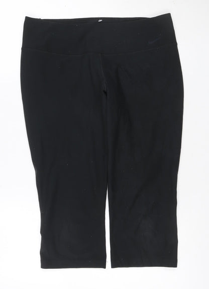 Nike Women Black L Dri-FIT Athletic Skinny Leggings Gym Running Yoga