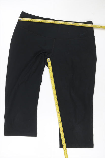 Nike Women Black L Dri-FIT Athletic Skinny Leggings Gym Running Yoga