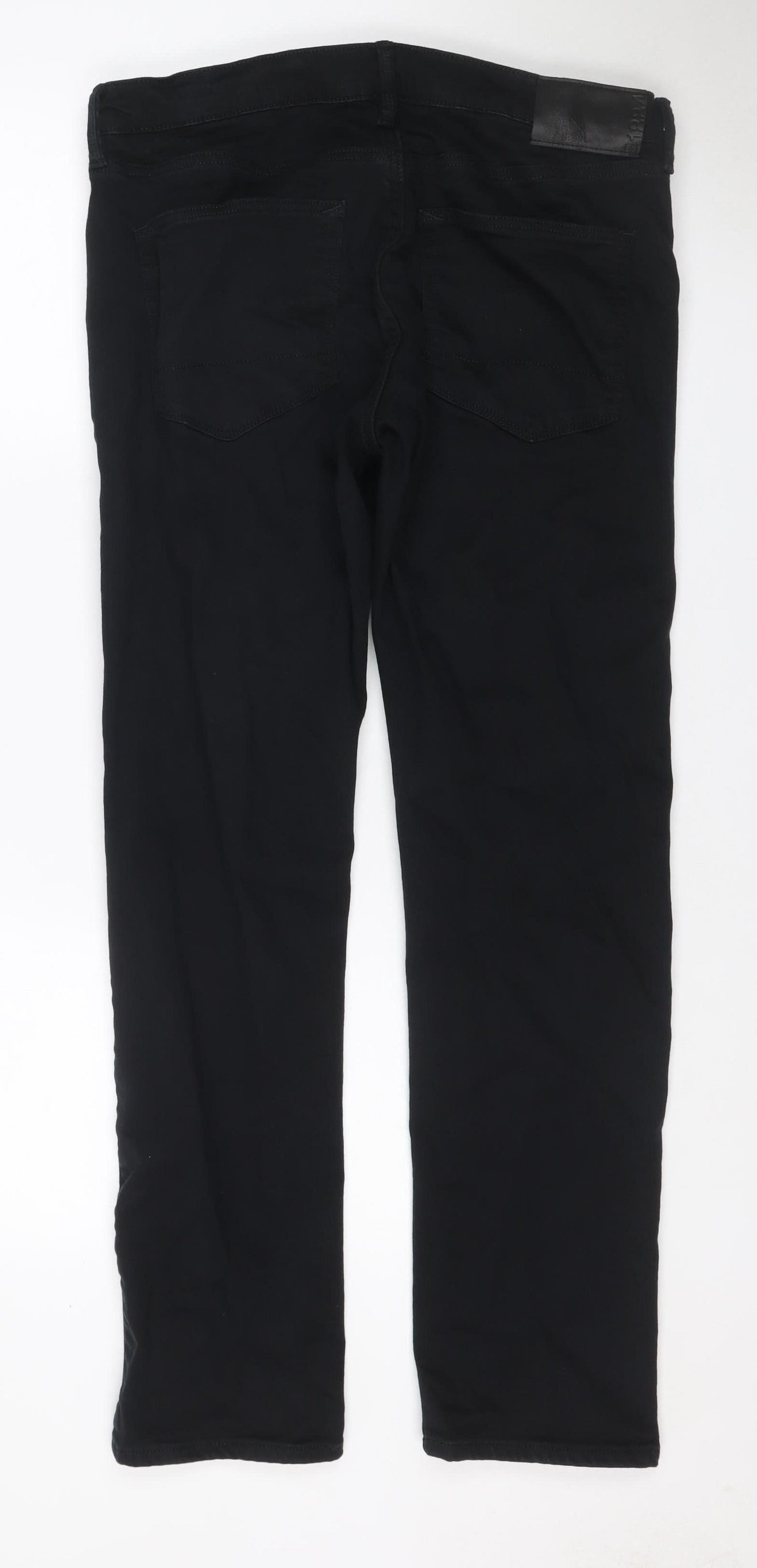 M&S Men’s Black 34 Cargo Trousers 33in Leg Stretch Zip Pockets