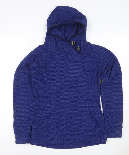 Berghaus Women Blue UK 8 Henley Hooded Fleece Pullover Hoodie