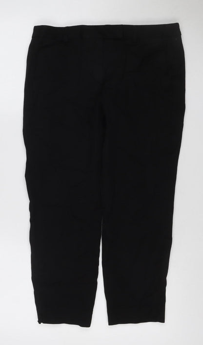 Marks and Spencer The Mia Women's Black Slim Trousers UK 14 Short