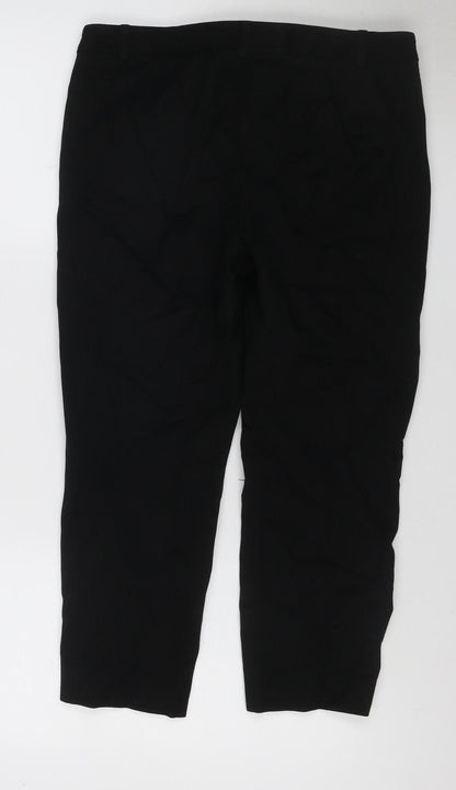 Marks and Spencer The Mia Women's Black Slim Trousers UK 14 Short