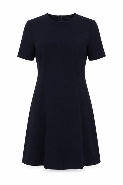 Banana Republic Women Navy Size 8 Knee Length Sheath Long Sleeve Dress