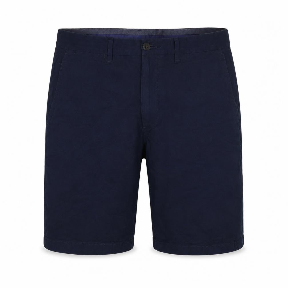 Marks and Spencer Men Blue 34in Cotton Chino Shorts Flat Front