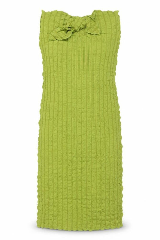 PRETTYLITTLETHING Women Green UK 12 Ruffle Bodycon Knee Dress