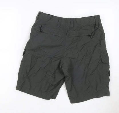 Marks & Spencer Men's Green 32in Cargo Shorts Cotton Blend Pockets