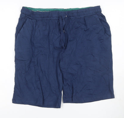 Cotton Traders Men’s Blue XL Drawstring Elastic Waist Casual Shorts