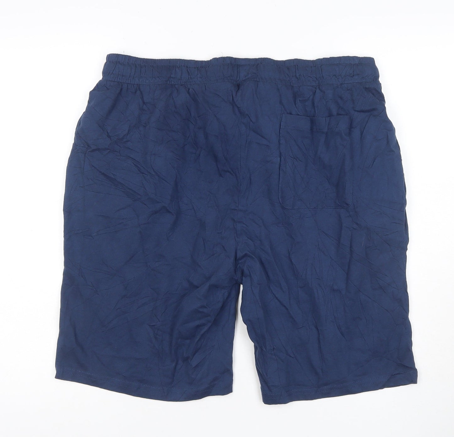Cotton Traders Men’s Blue XL Drawstring Elastic Waist Casual Shorts