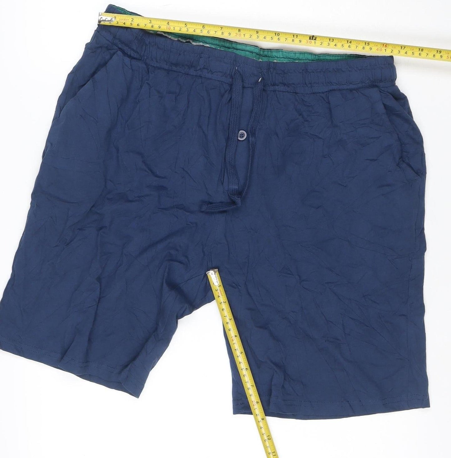 Cotton Traders Men’s Blue XL Drawstring Elastic Waist Casual Shorts
