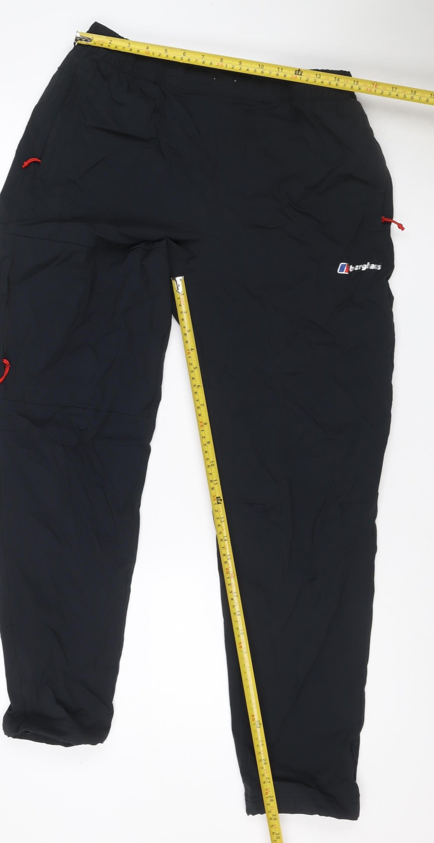 Berghaus Men’s Black XL Waterproof Rain Trousers Elastic Waist Logo